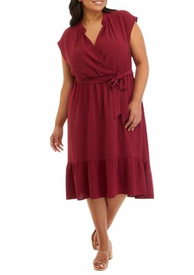 Belk plus outlet size red dresses