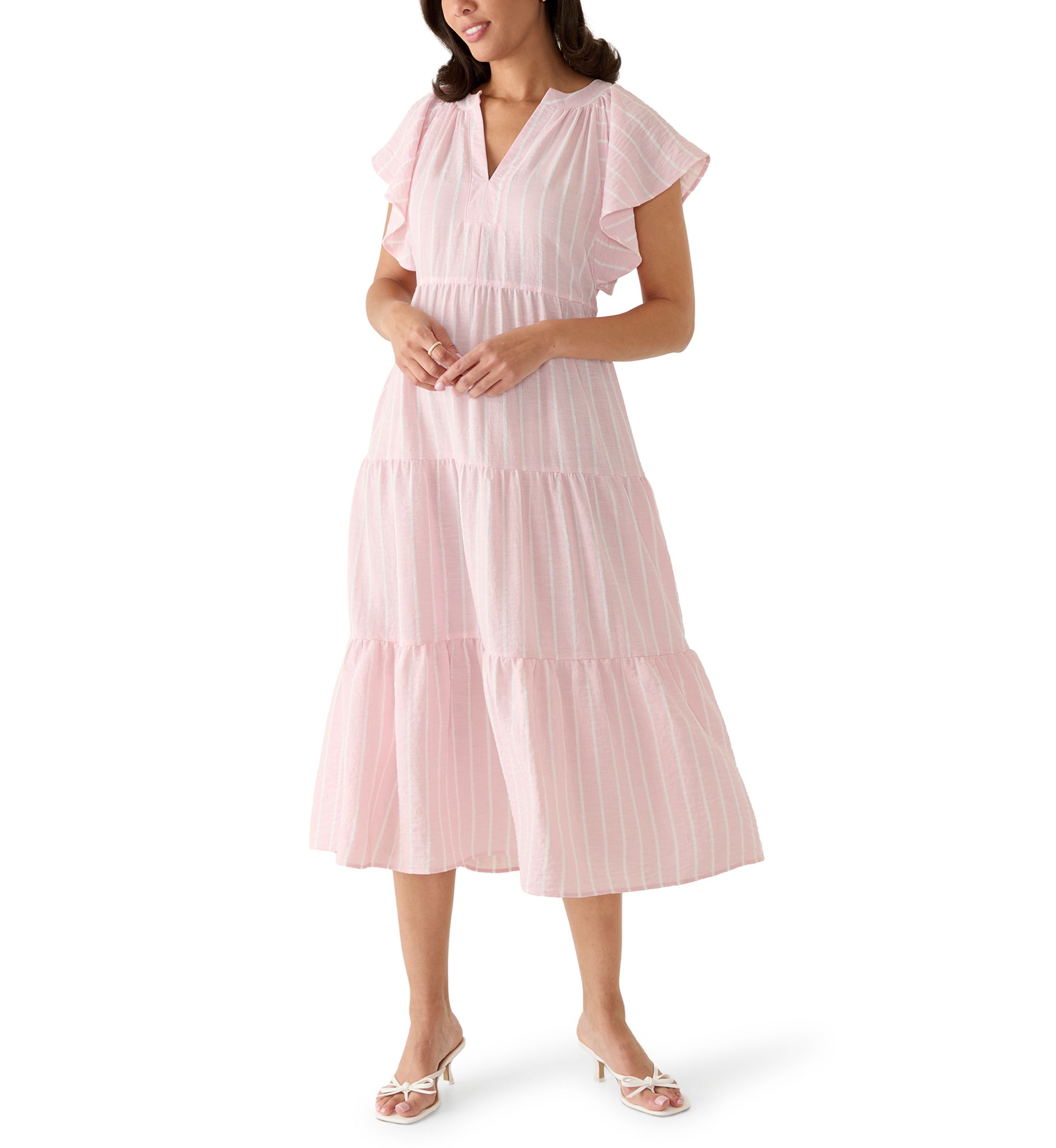 open lace back dress Belle Maxi Dress - Pink Floral