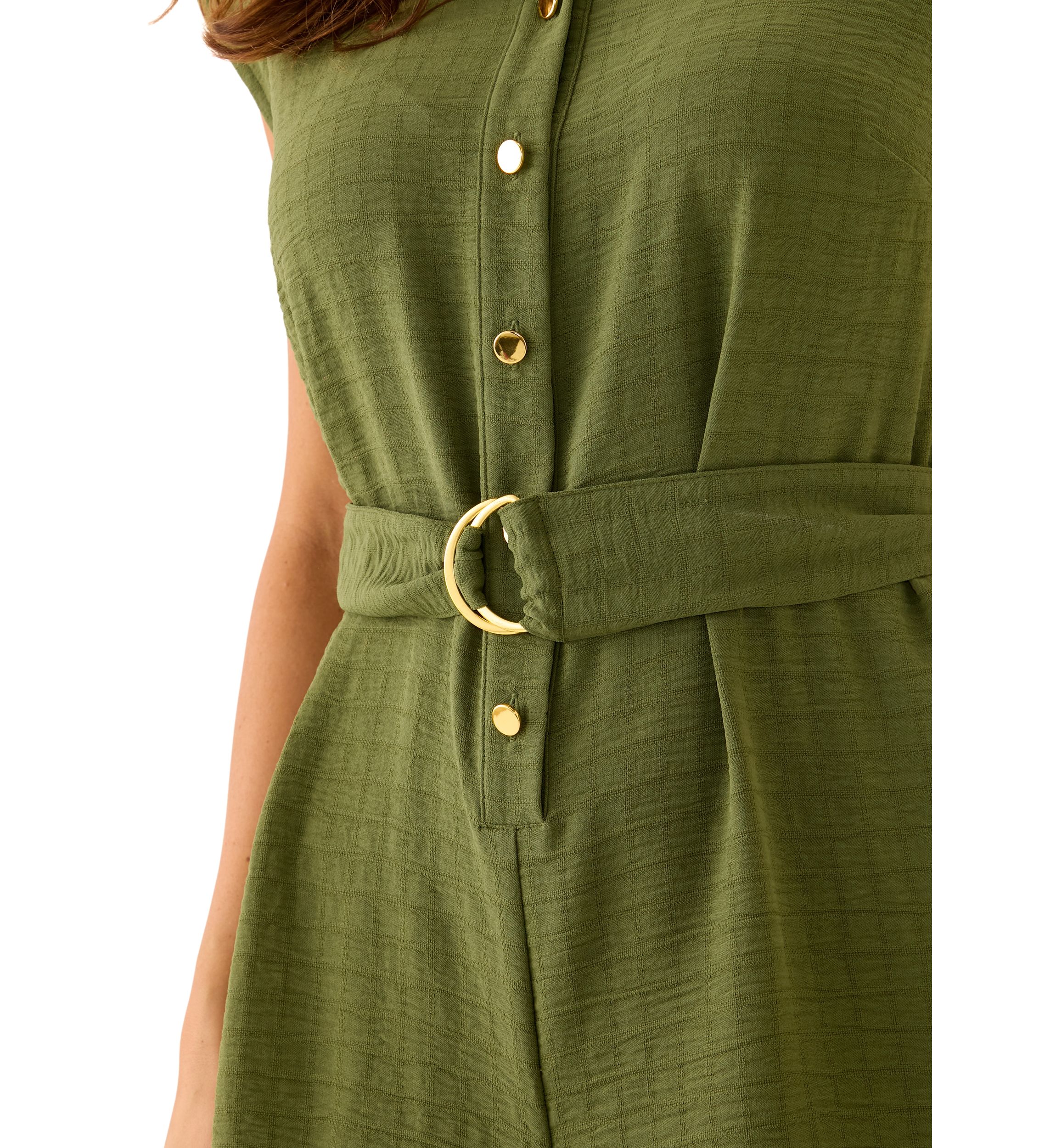 Womens Sleeveless Solid Airflow Romper
