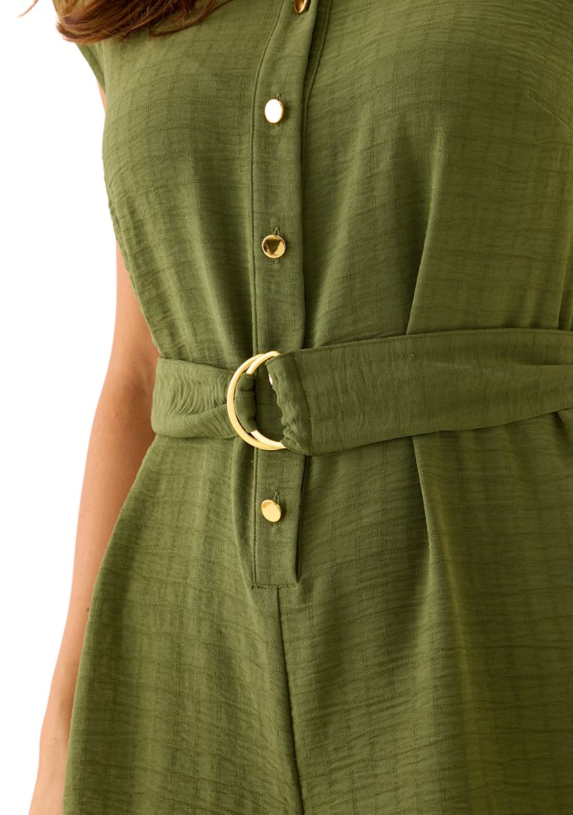 Womens Sleeveless Solid Airflow Romper