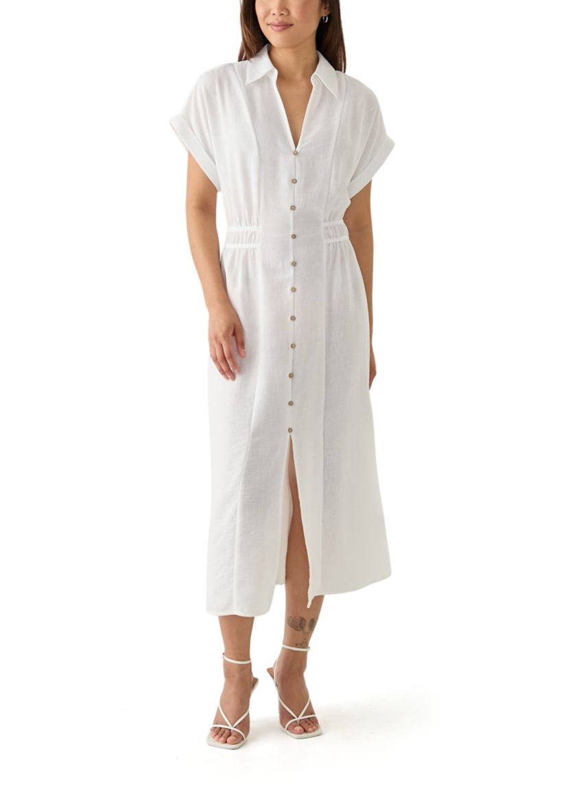 Womens Collar Neck Maxi Dress
