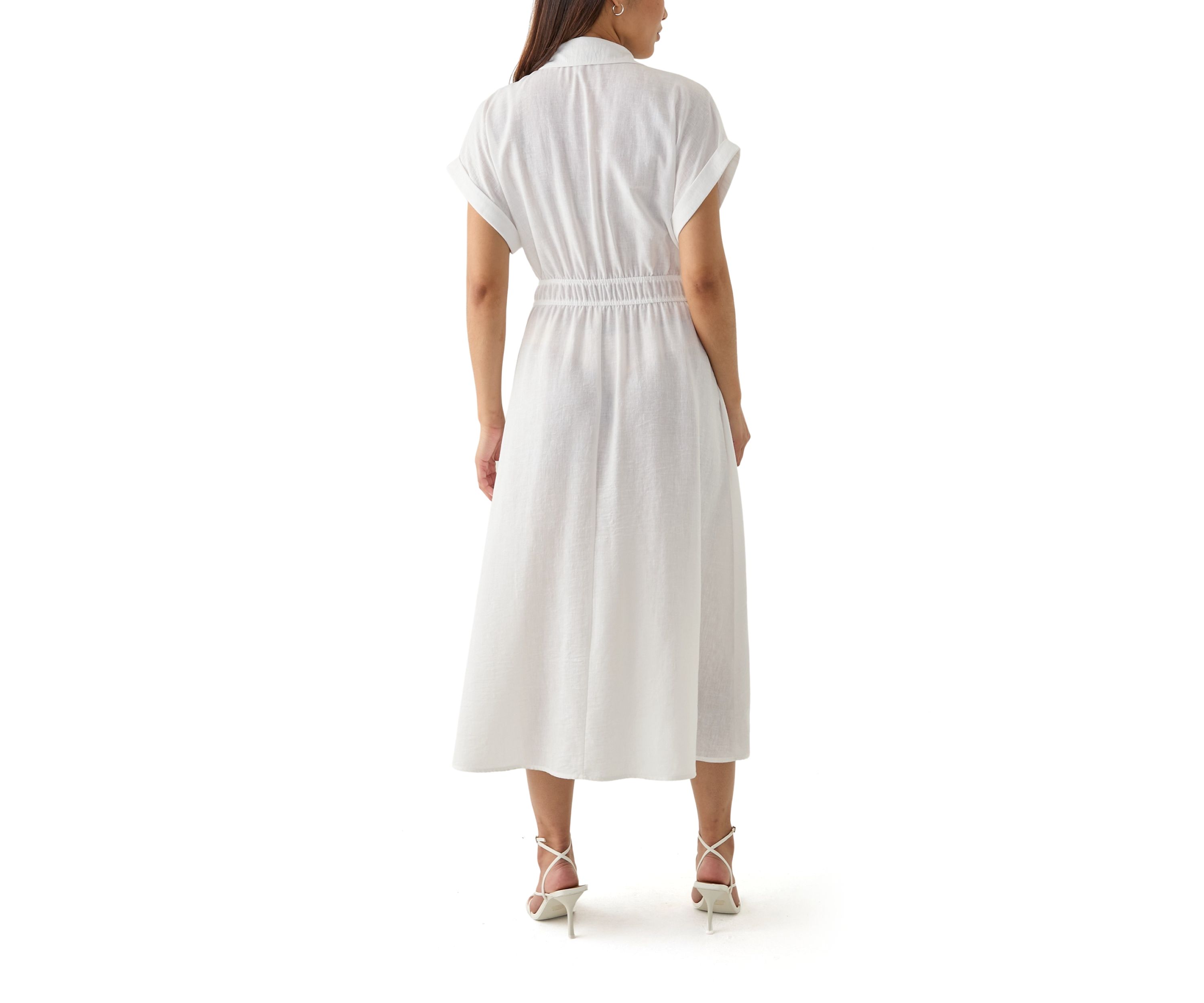Womens Collar Neck Maxi Dress
