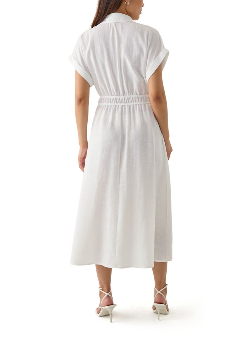 Womens Collar Neck Maxi Dress