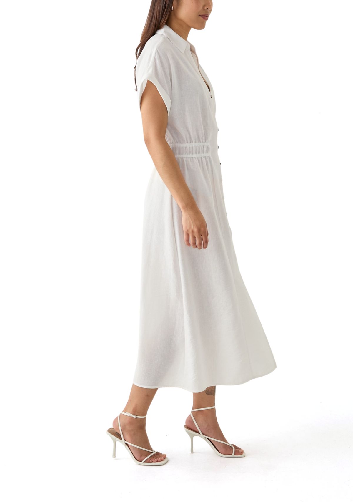 Womens Collar Neck Maxi Dress