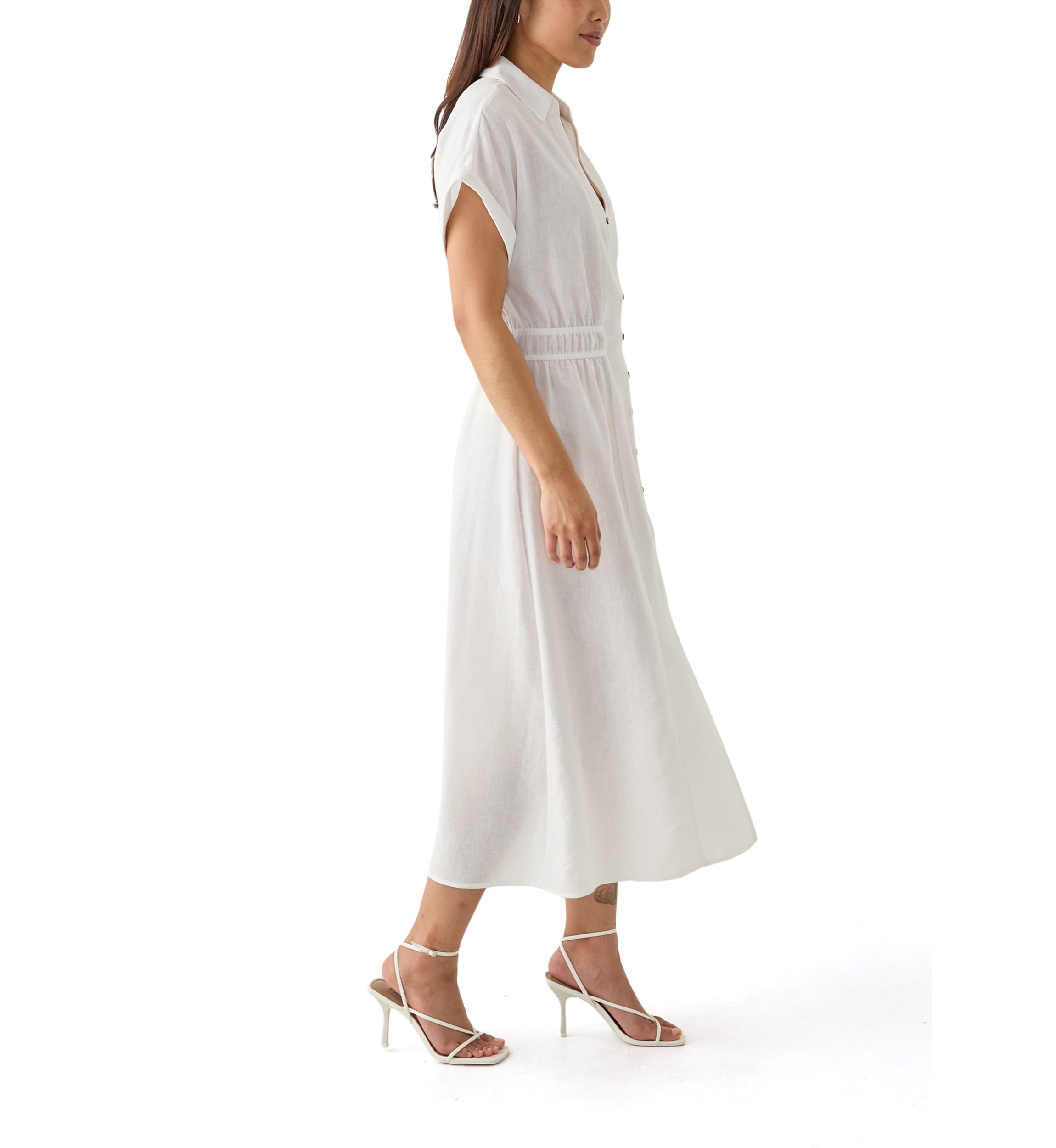 Womens Collar Neck Maxi Dress