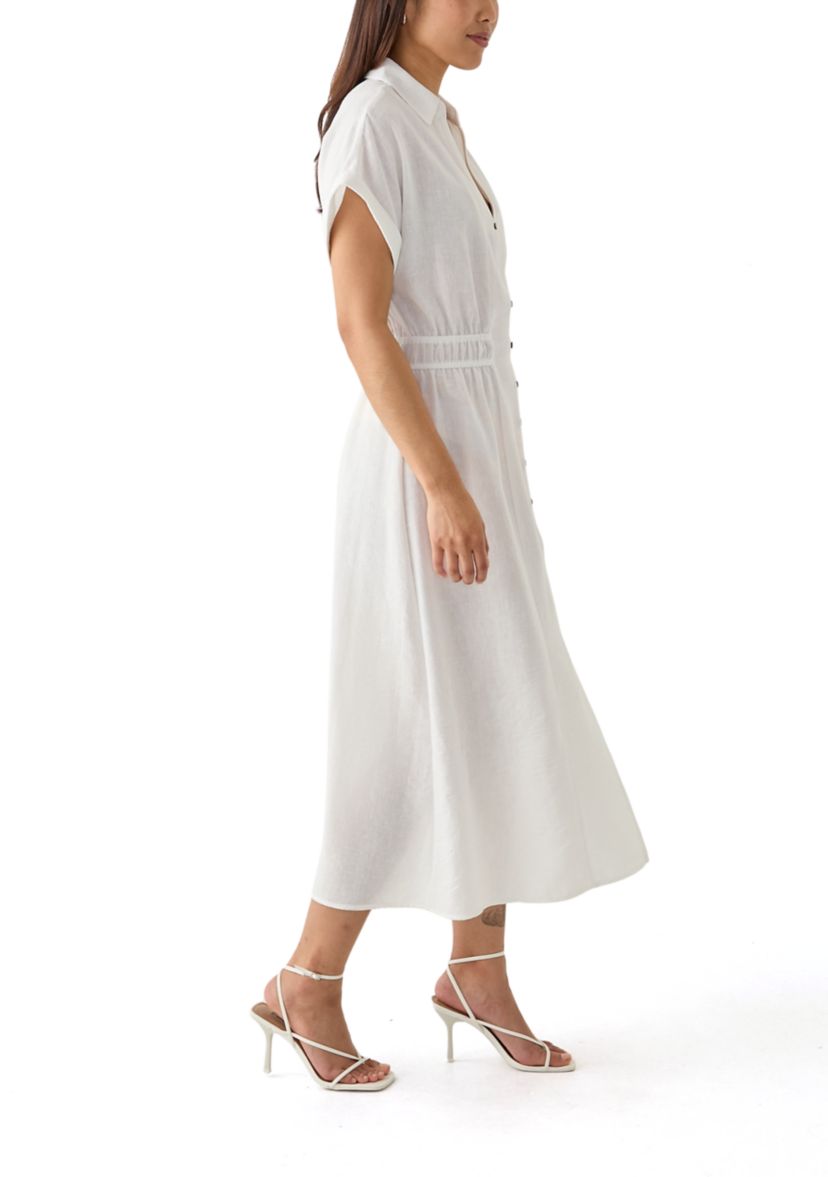 Womens Collar Neck Maxi Dress