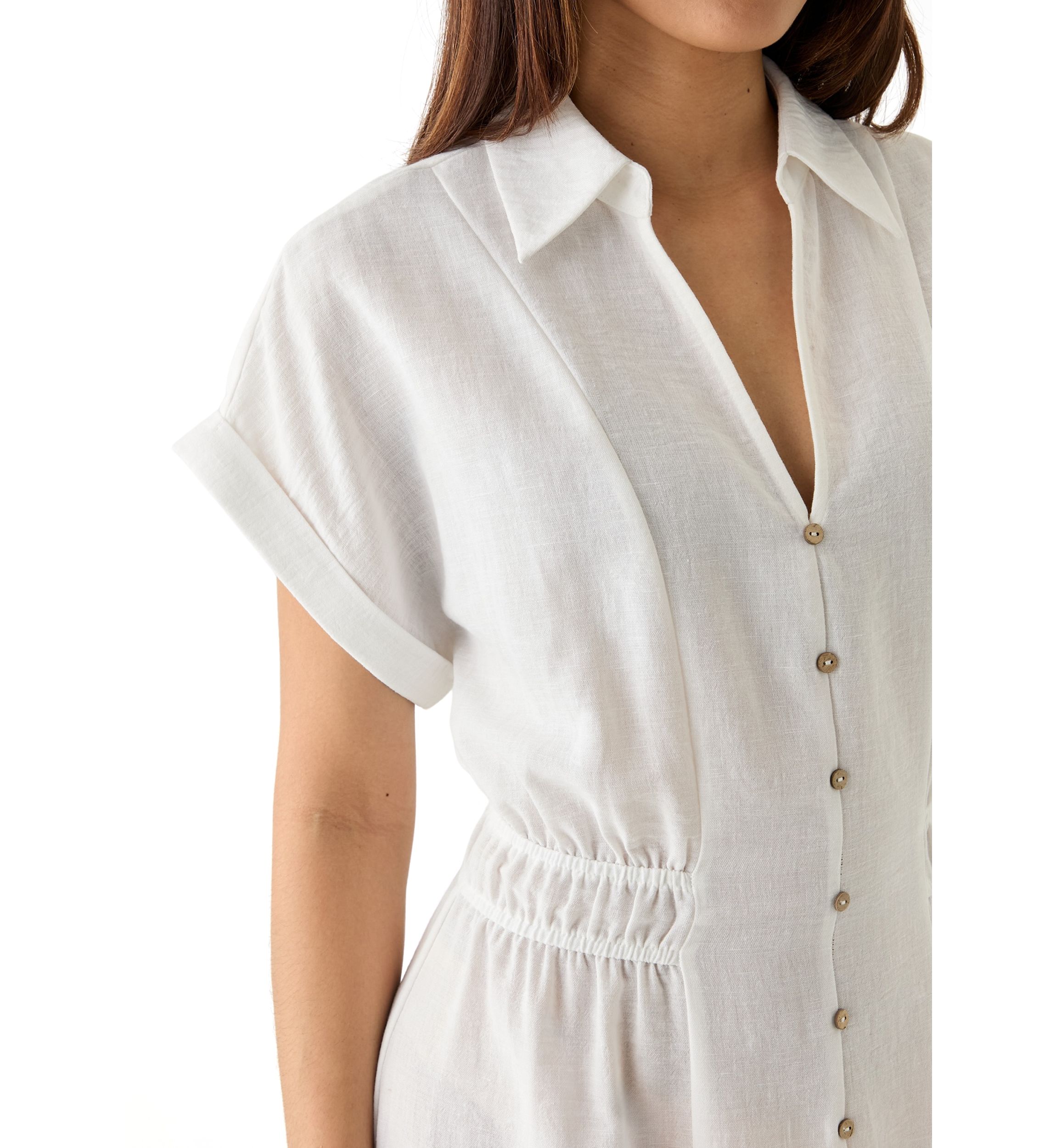 Womens Collar Neck Maxi Dress