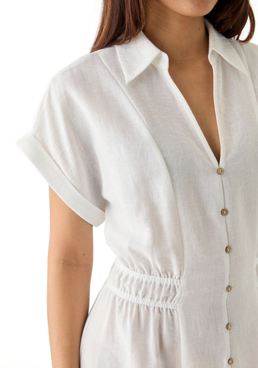 Womens Collar Neck Maxi Dress