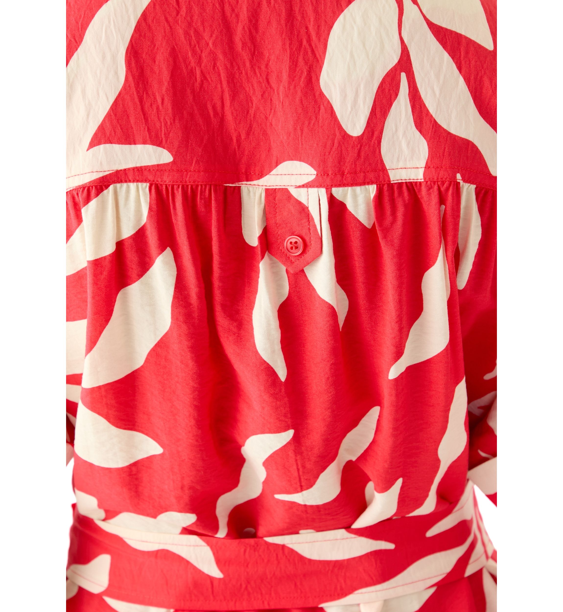 Womens Short Sleeve Collar Neck Printed Airflow A-Line Dress