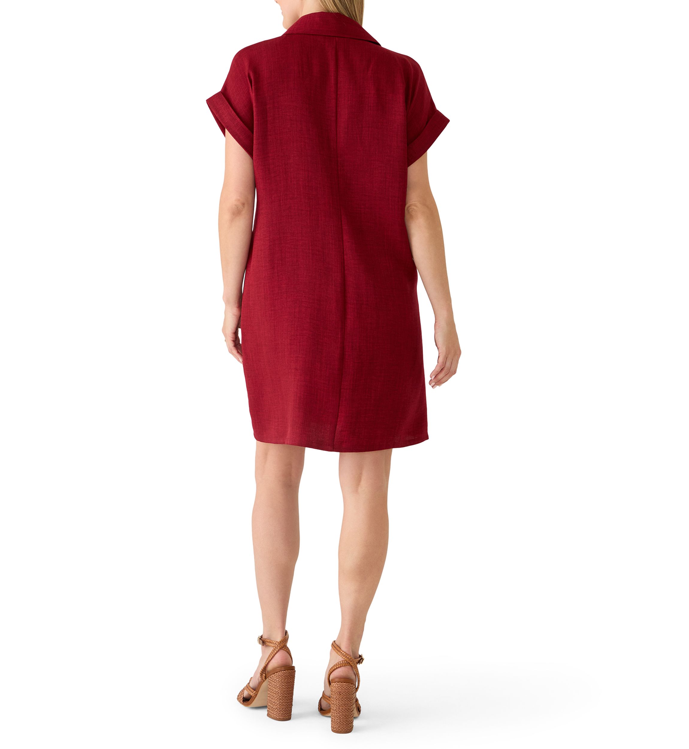 belk burgundy dress Crown & Ivy Women's Elbow Sleeve Corduroy Maxi Dress, Red, XXL