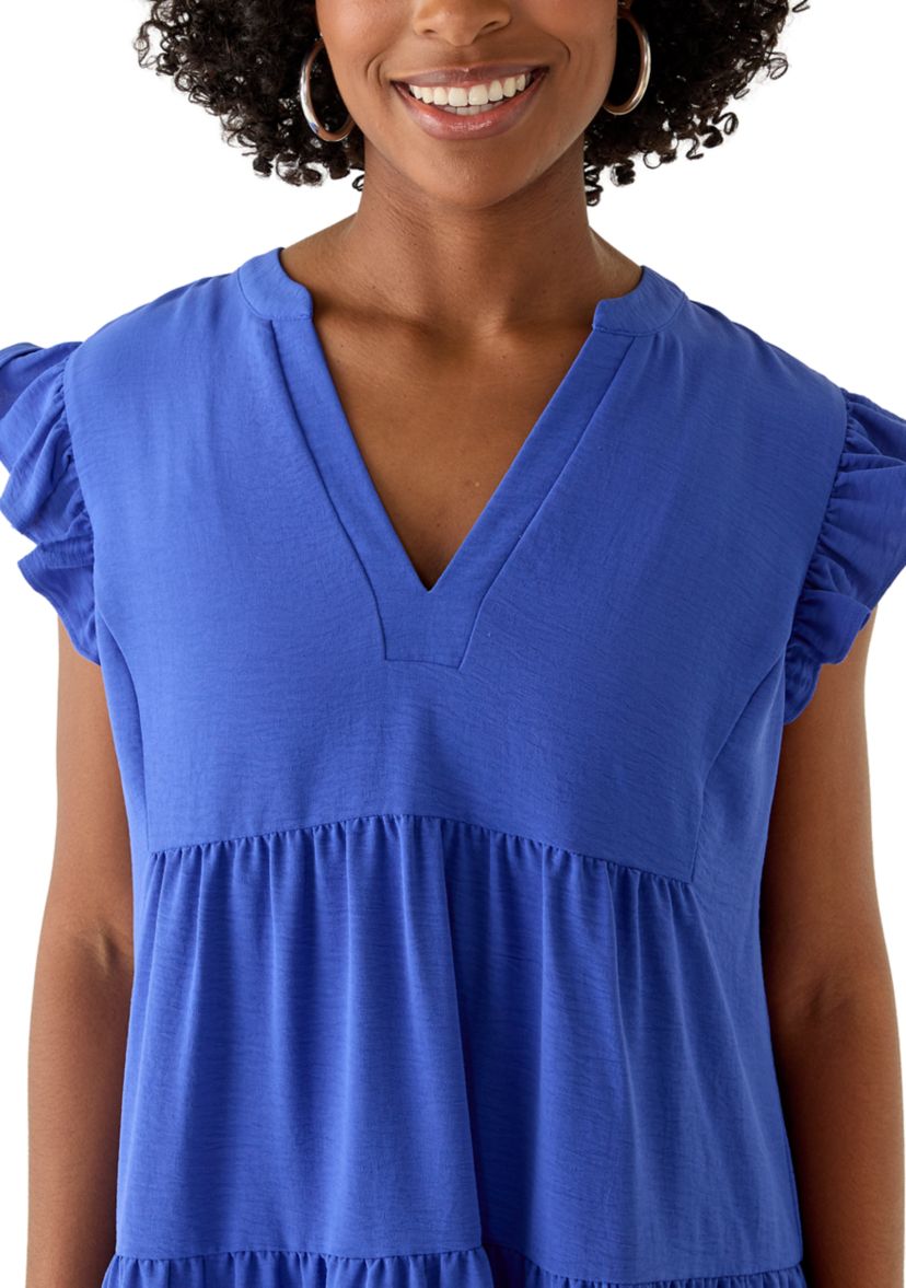 navy blue dress for wedding mother of the groom ROVE Linen Babydoll Dress main image 1