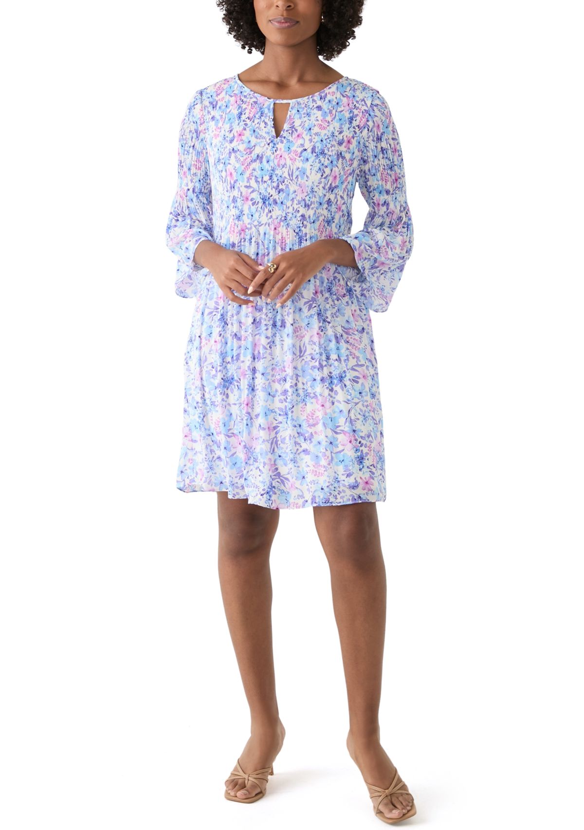 Womens Printed A-Line Dress
