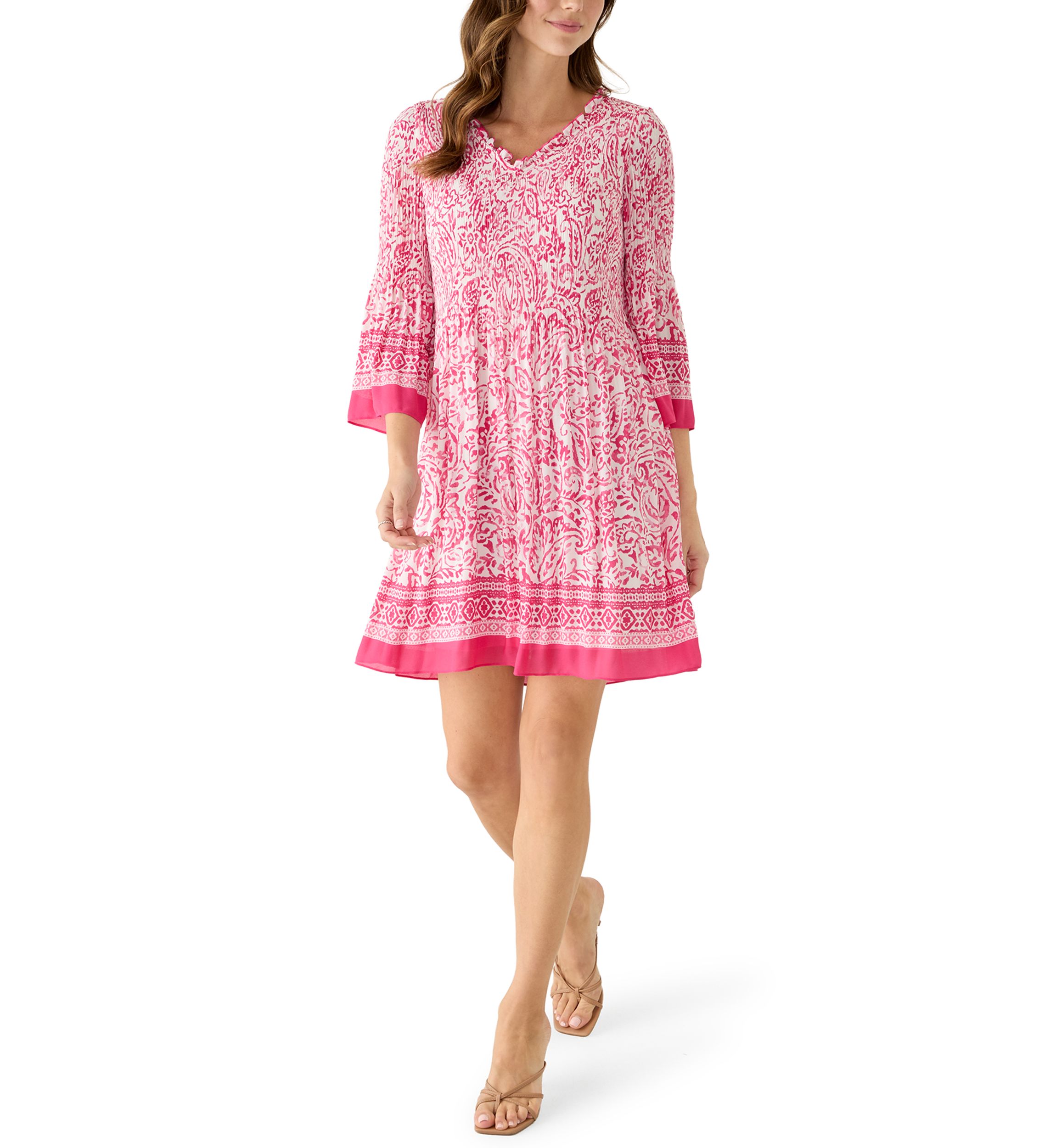 belk mini dress MSK Women's Short Sleeve Cotton Mini Dress