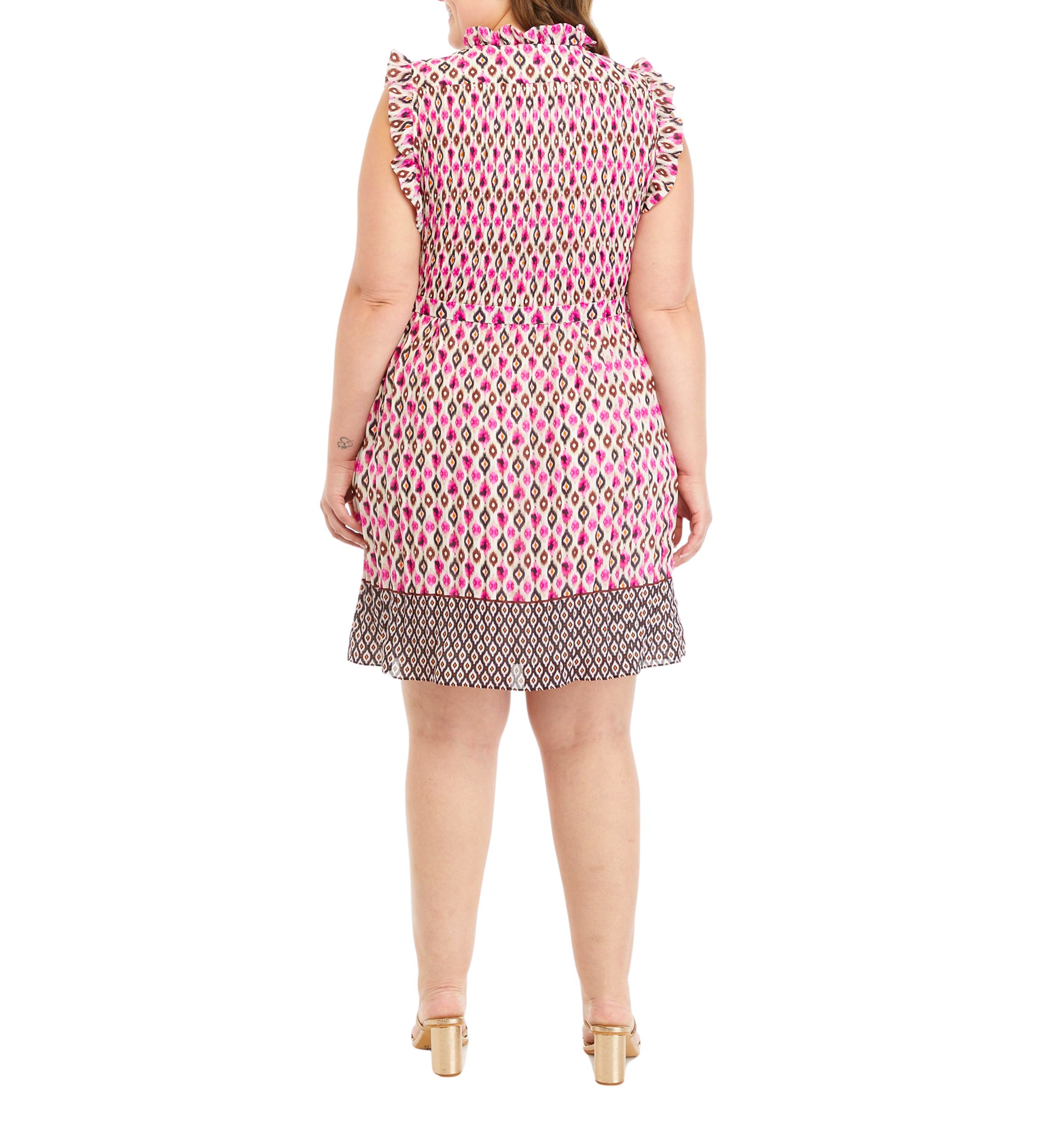 Plus Size Sleeveless V-Neck Fit and Flare Dress