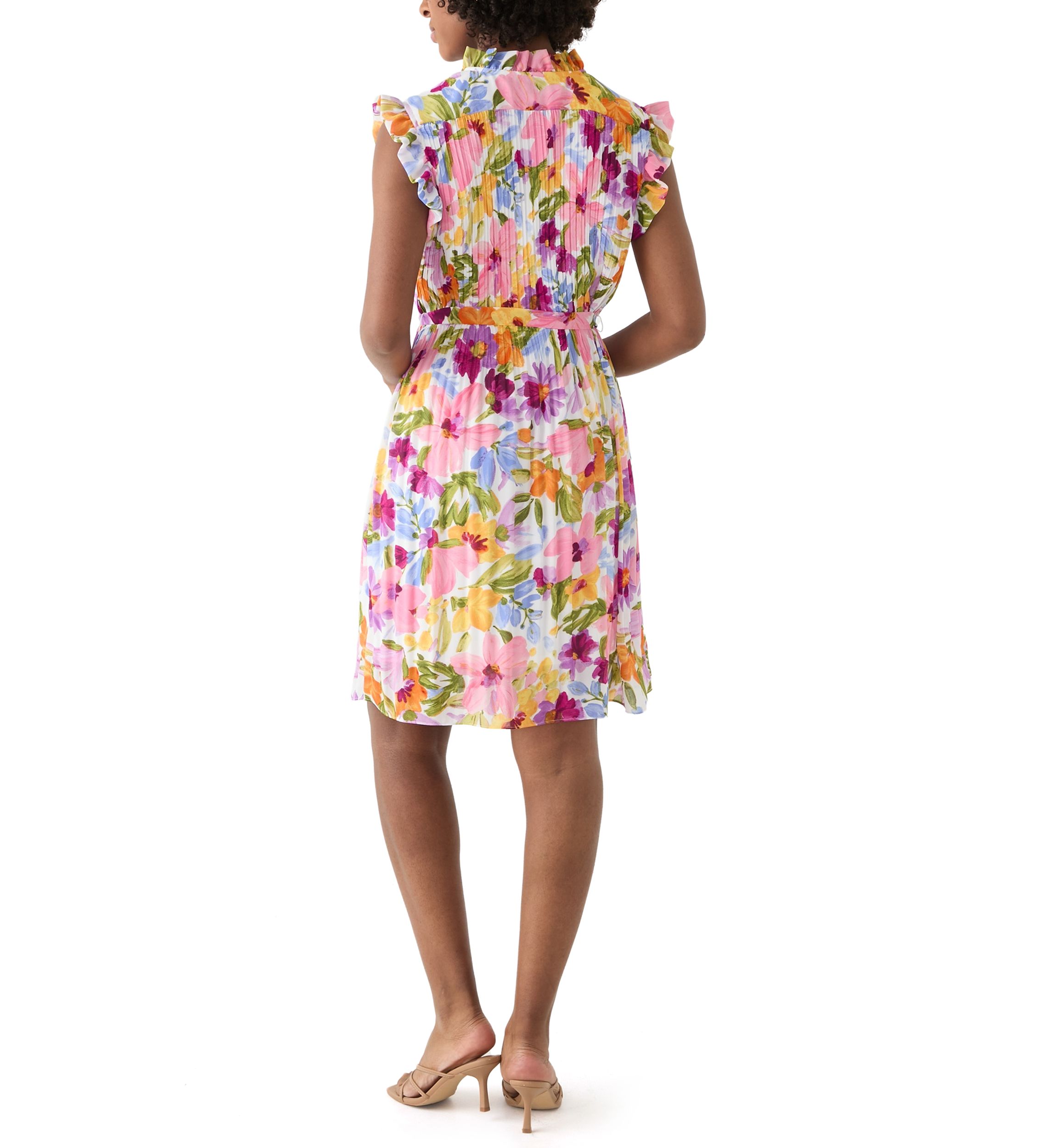 Womens Floral Printed A-Line Dress