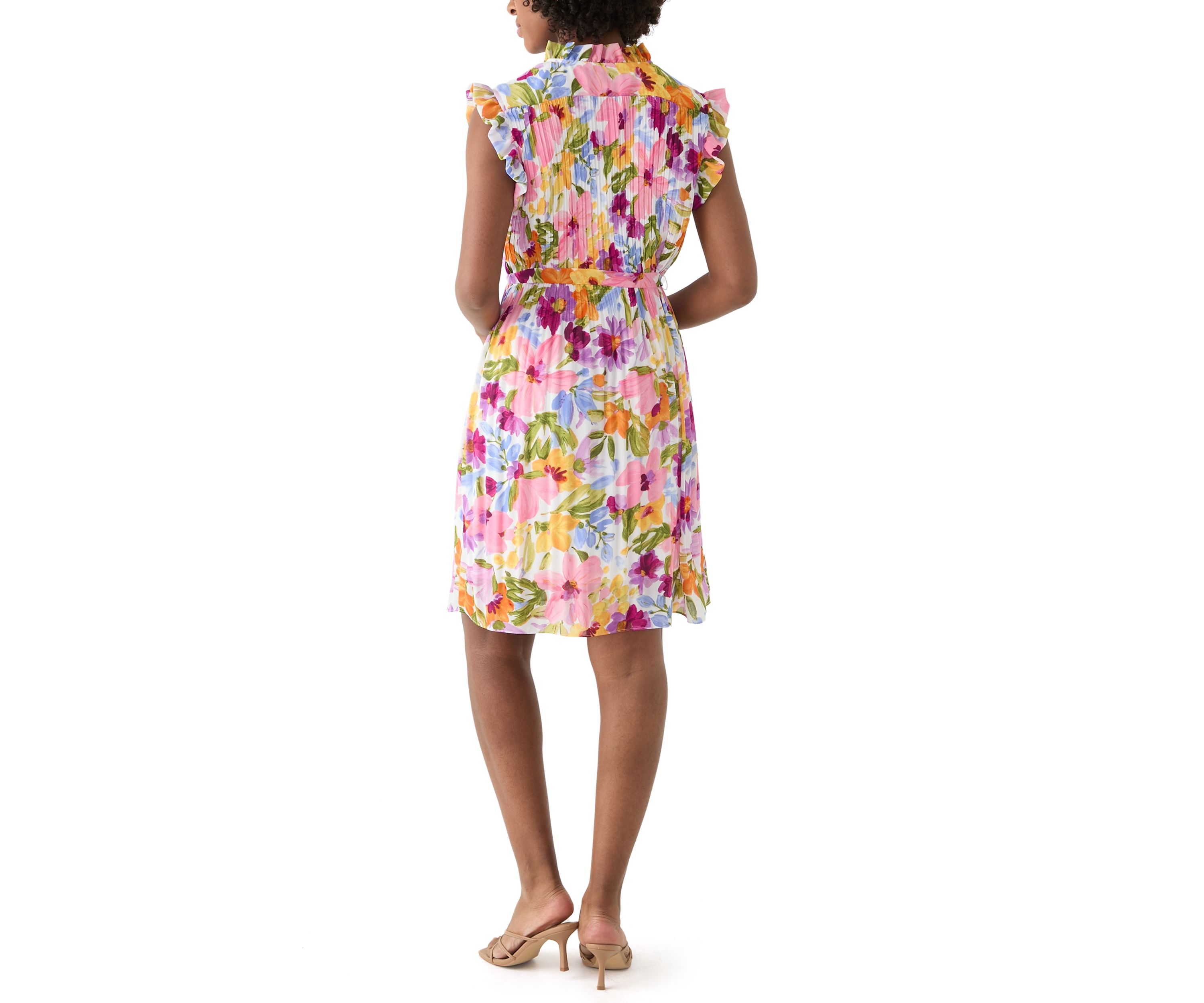 Womens Floral Printed A-Line Dress