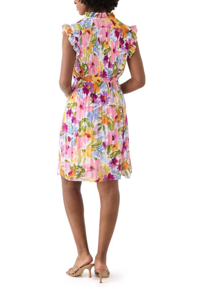 Womens Floral Printed A-Line Dress