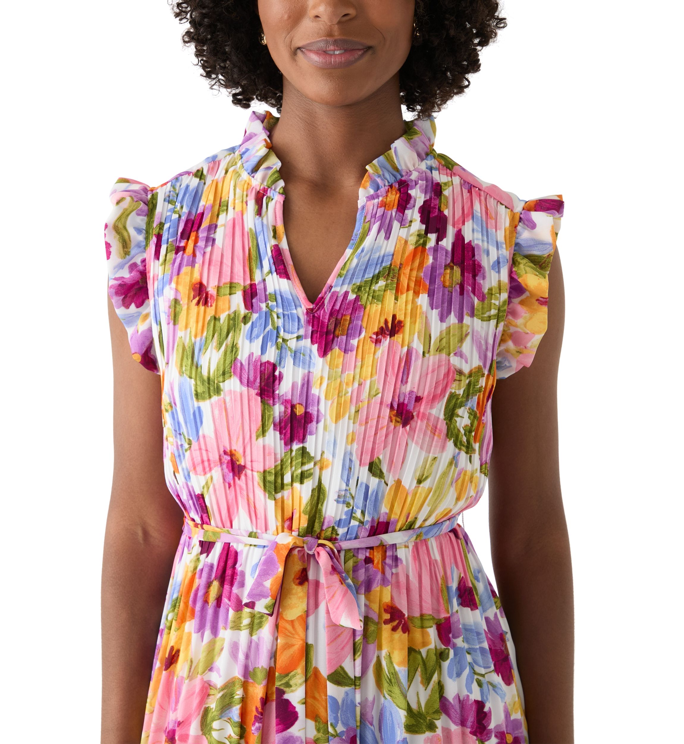 Womens Floral Printed A-Line Dress