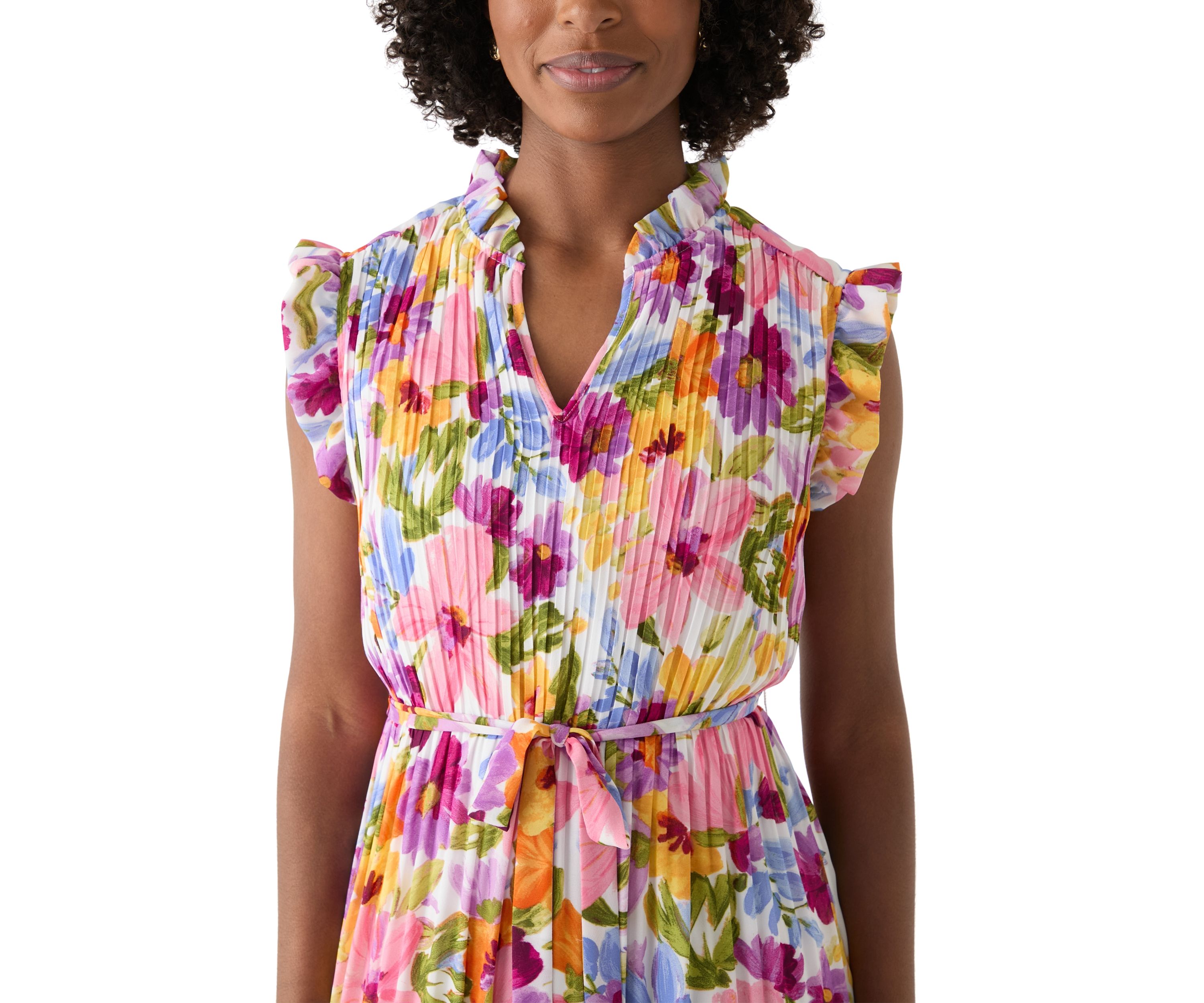 Womens Floral Printed A-Line Dress