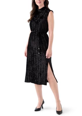 Emma & Michelle Women's Sleeveless Velvet Midi Dress, XL