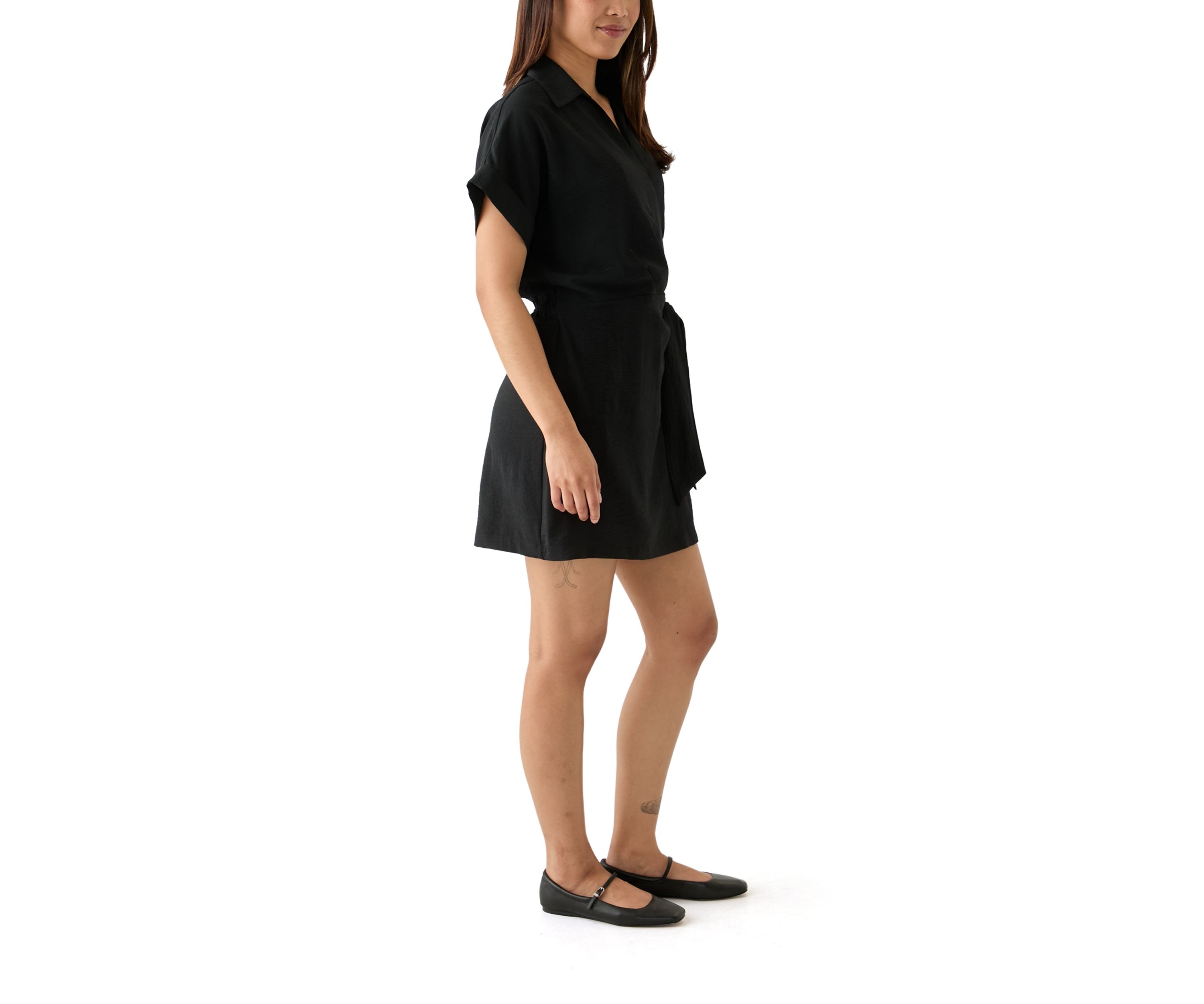 Womens Short Sleeve V-Neck Romper 