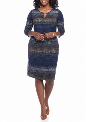 Sami & Jo Plus Size Printed Shift Dress | Belk