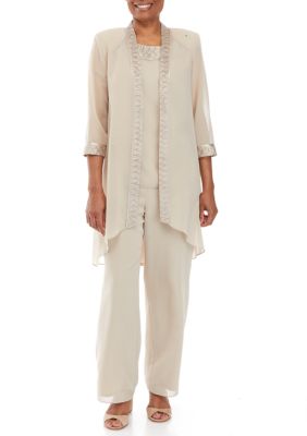 Le Bos 3-Piece Fortuny Trim Pant Set | belk