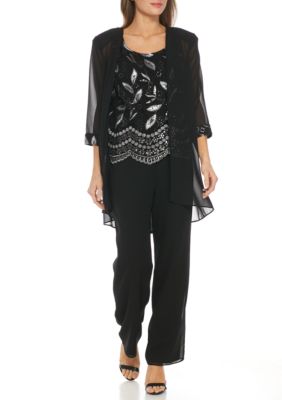 belk black pant suit