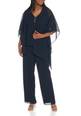 Le Bos Plus Size Three Piece Pant Suit Belk