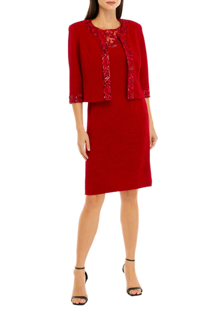 Womens 3/4 Sleeve Jacket and Dress