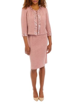 maya brooke embroidered jacket dress Maya Brooke Jacket Dress 29366, Black/Pink / 20W main image 0