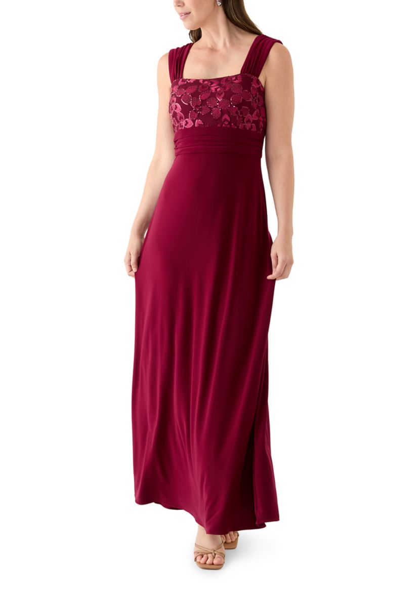 Womens Long Jacket Dress with Embroidered Trim