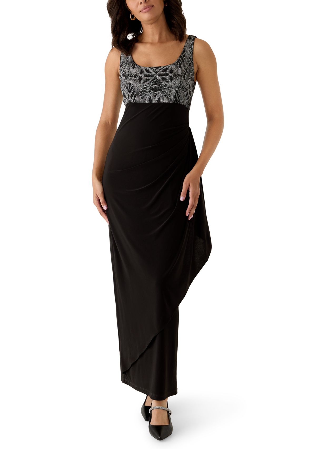 Womens Long Sleeve Pattern Sequin Jacket and Dress