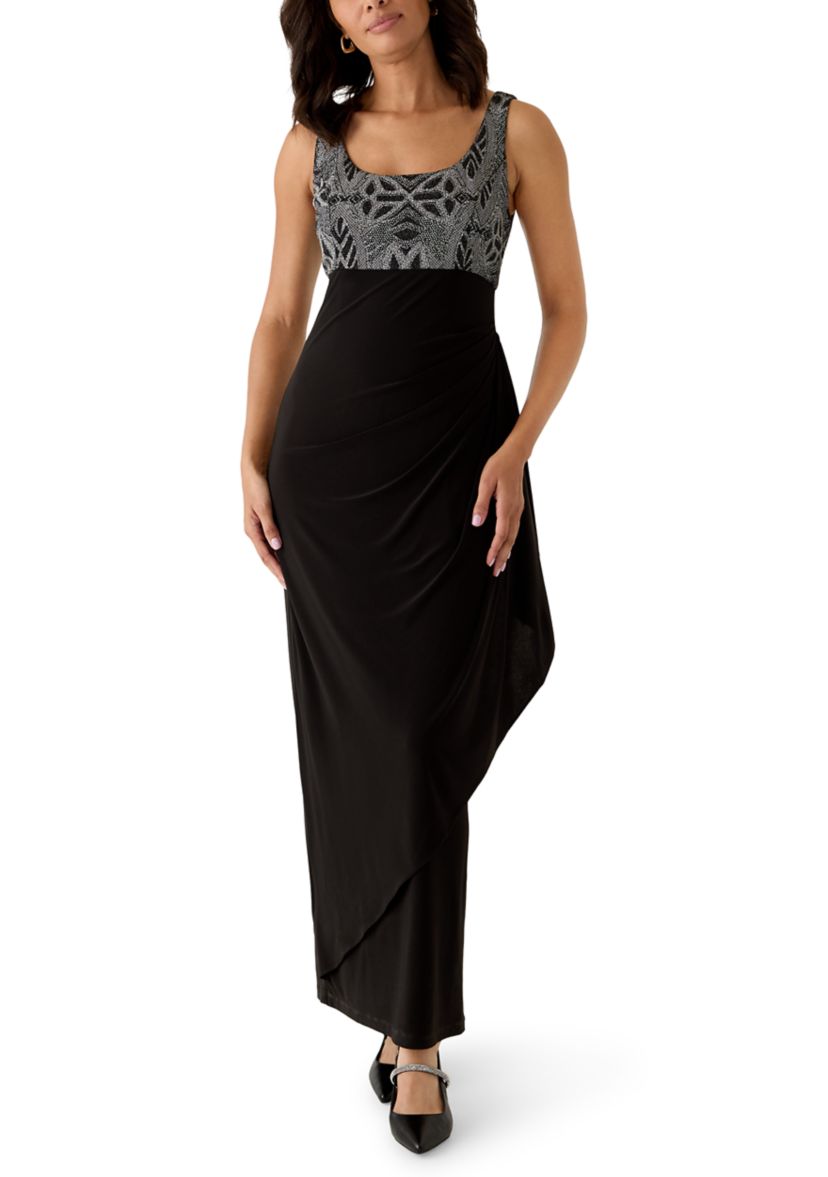 Womens Long Sleeve Pattern Sequin Jacket and Dress