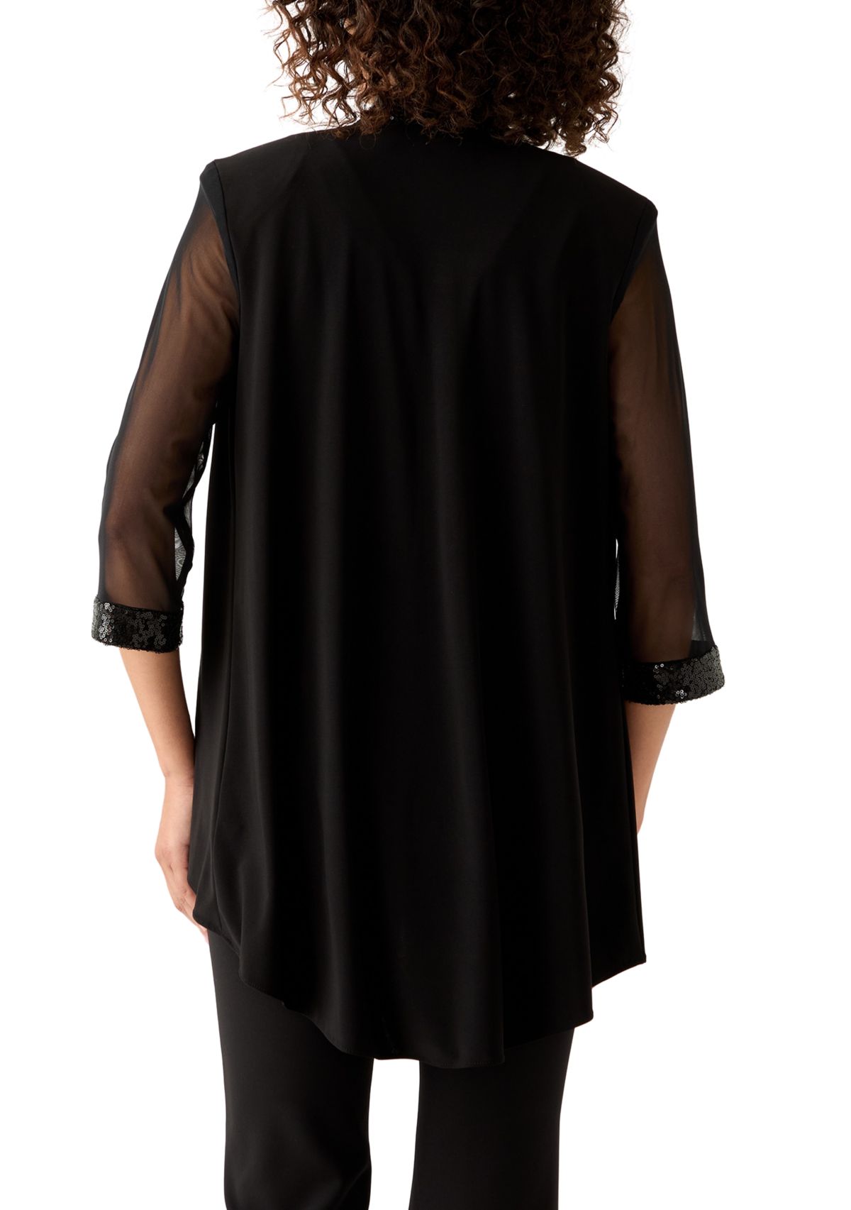 Womens Three-Quarter Sleeve Jacket and Tank Top Set