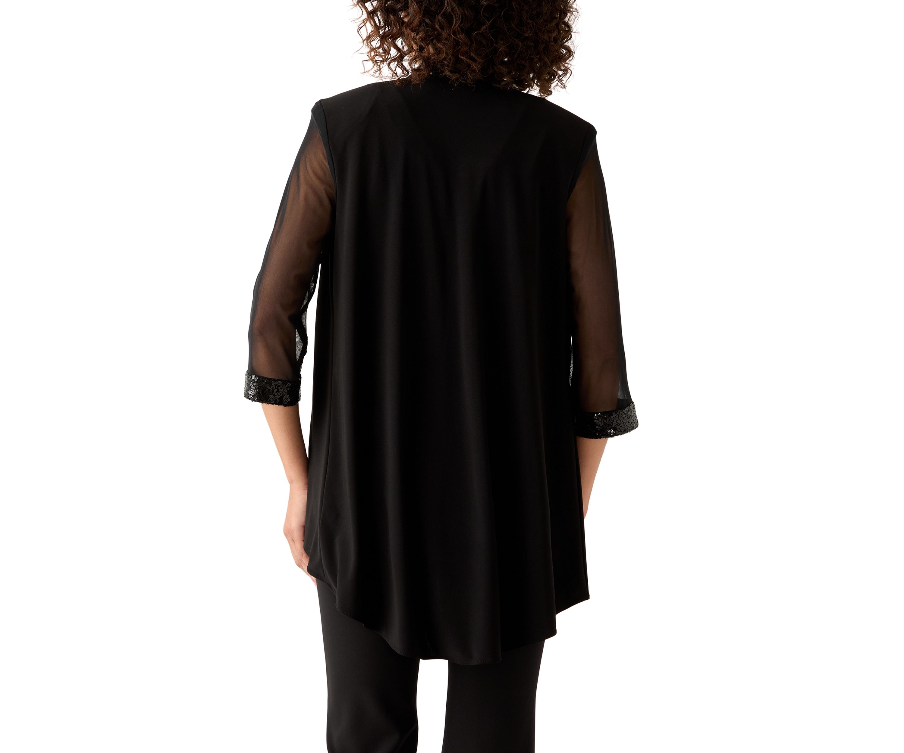 Womens Three-Quarter Sleeve Jacket and Tank Top Set