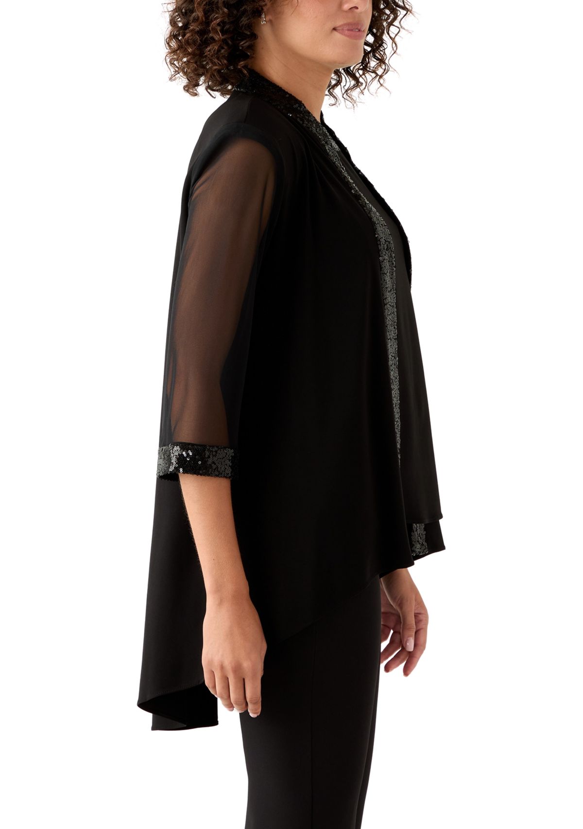 Womens Three-Quarter Sleeve Jacket and Tank Top Set