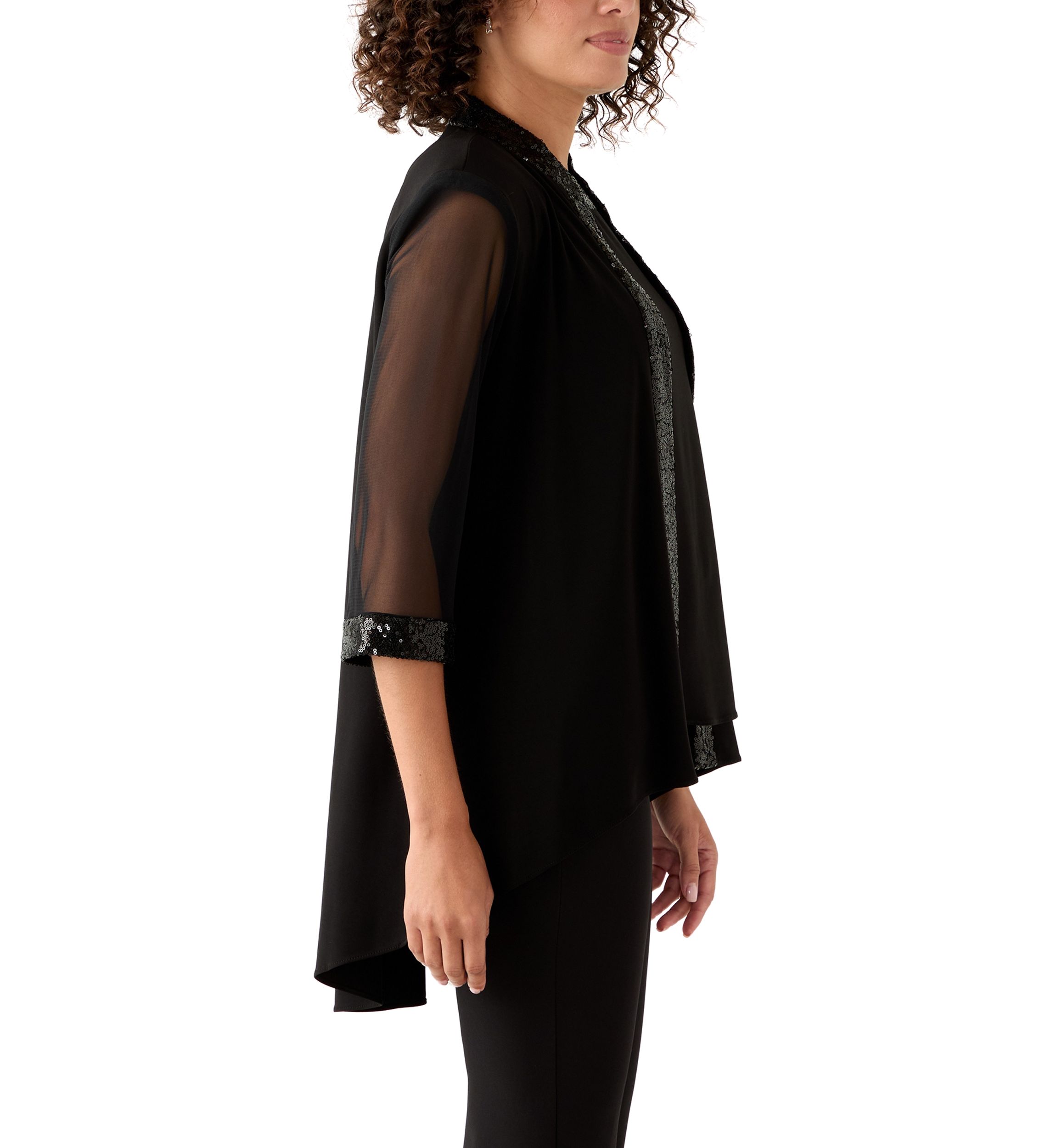 Womens Three-Quarter Sleeve Jacket and Tank Top Set