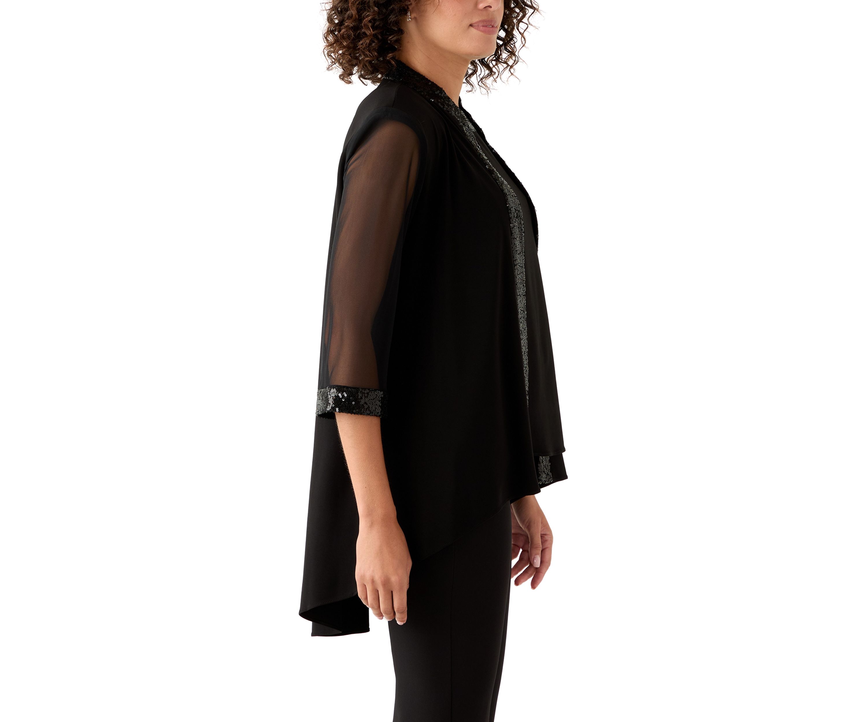Womens Three-Quarter Sleeve Jacket and Tank Top Set