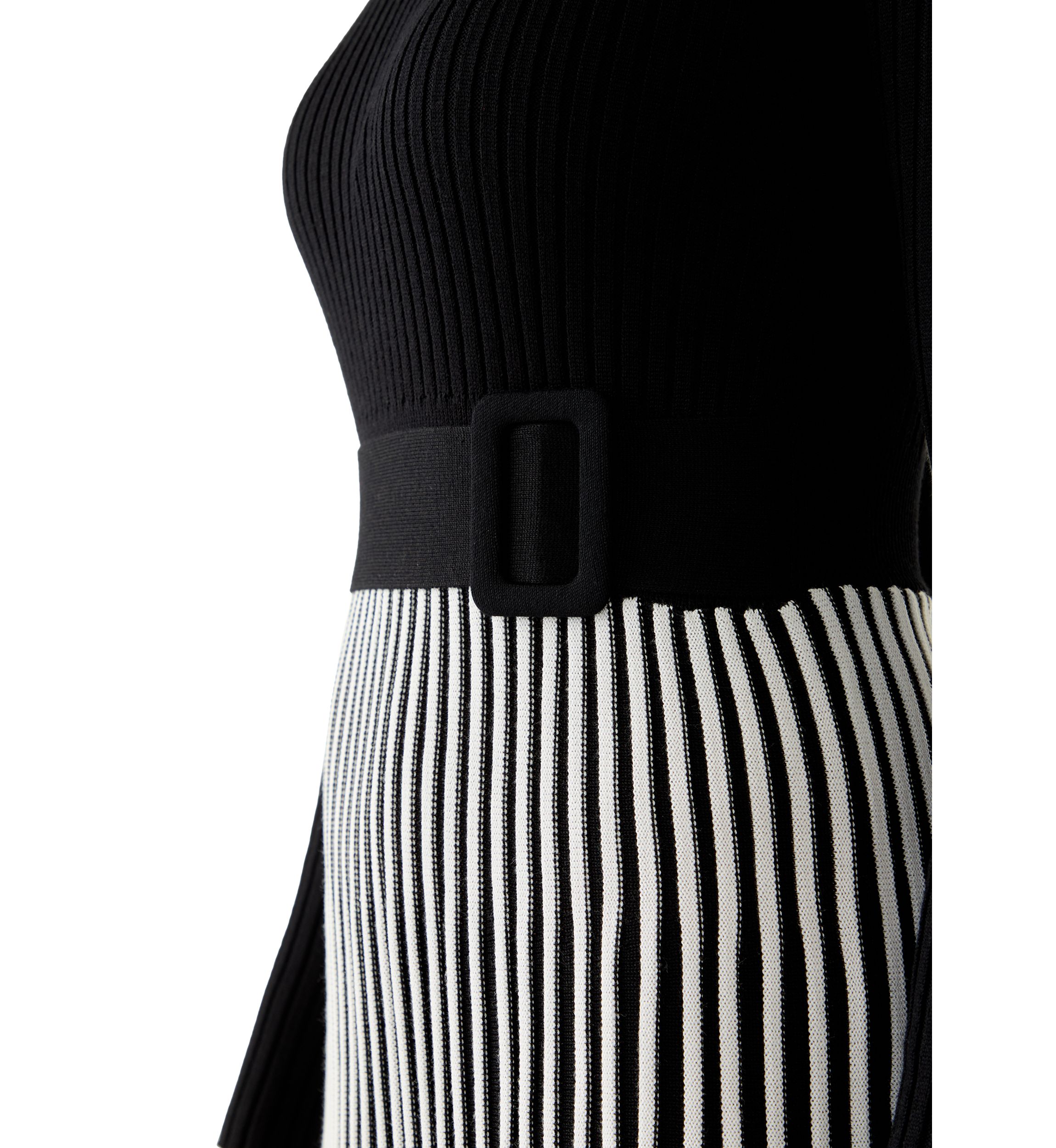 Womens Long Sleeve Mock Neck Belted Sweater Dress