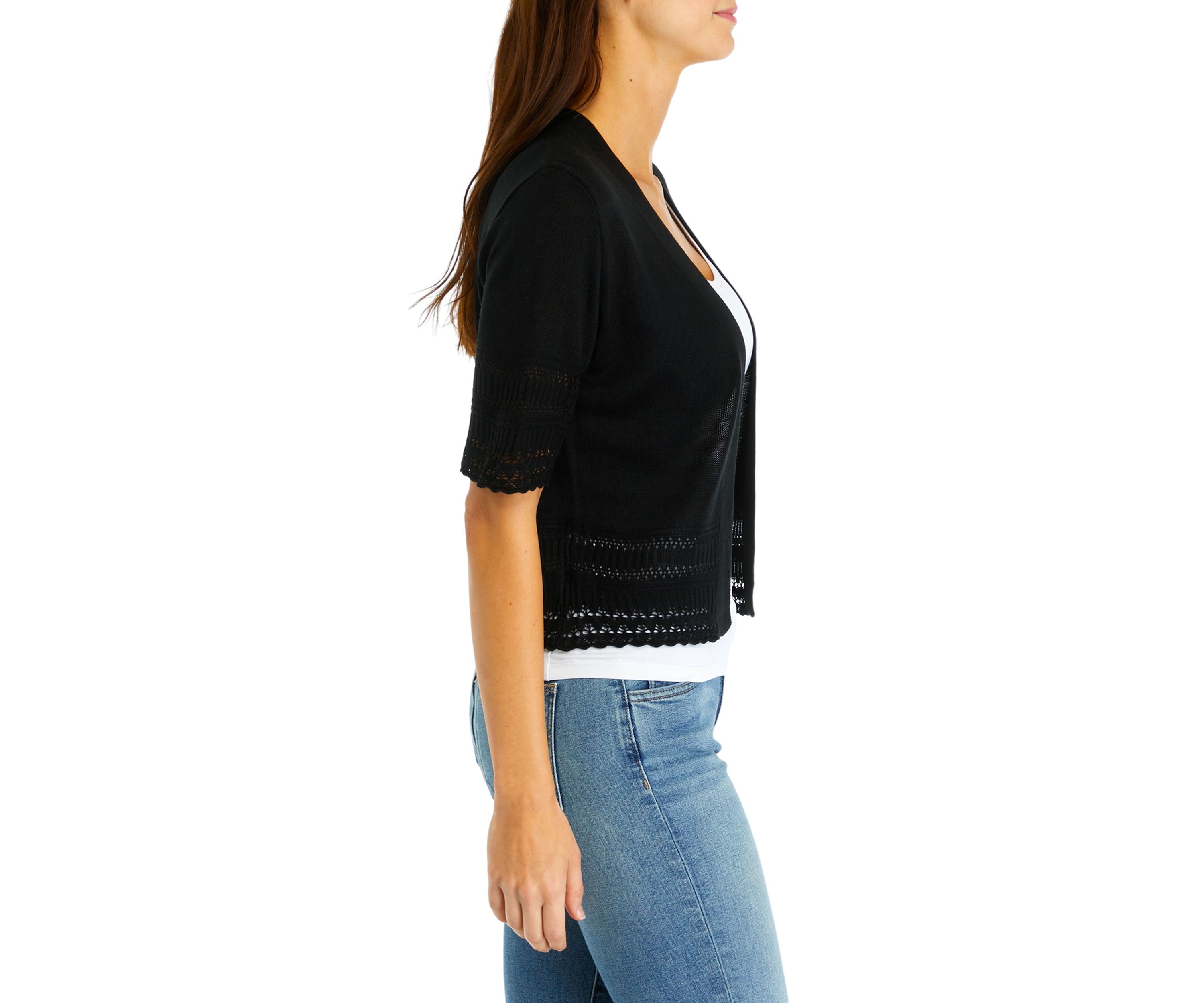 Womens Short Sleeve Solid Jacket