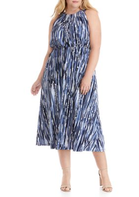 Robbie Bee Plus Size Sleeveless Tie Dye Knit Maxi Dress | belk