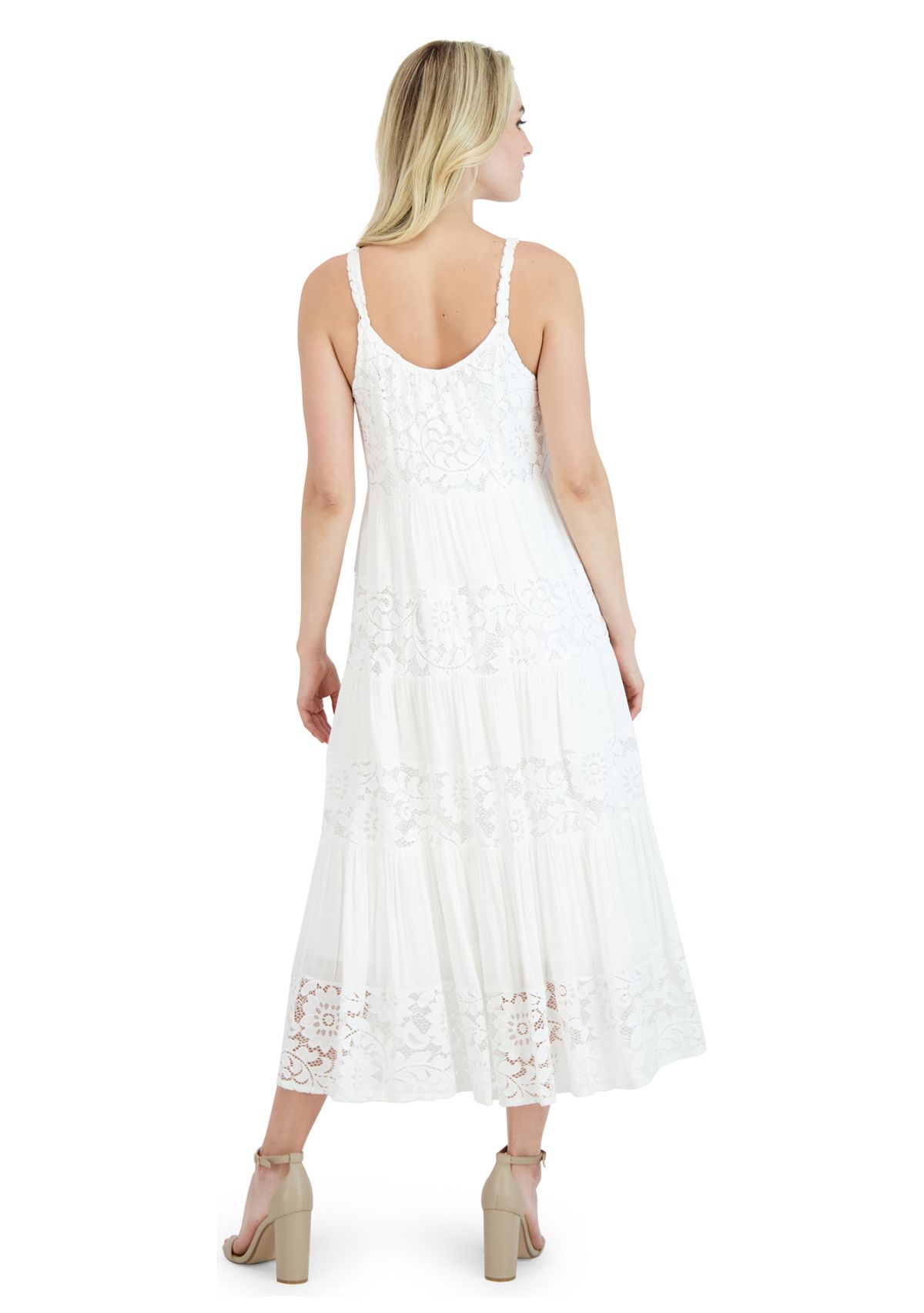 Womens Sleeveless Scoop Neck Maxi Dress