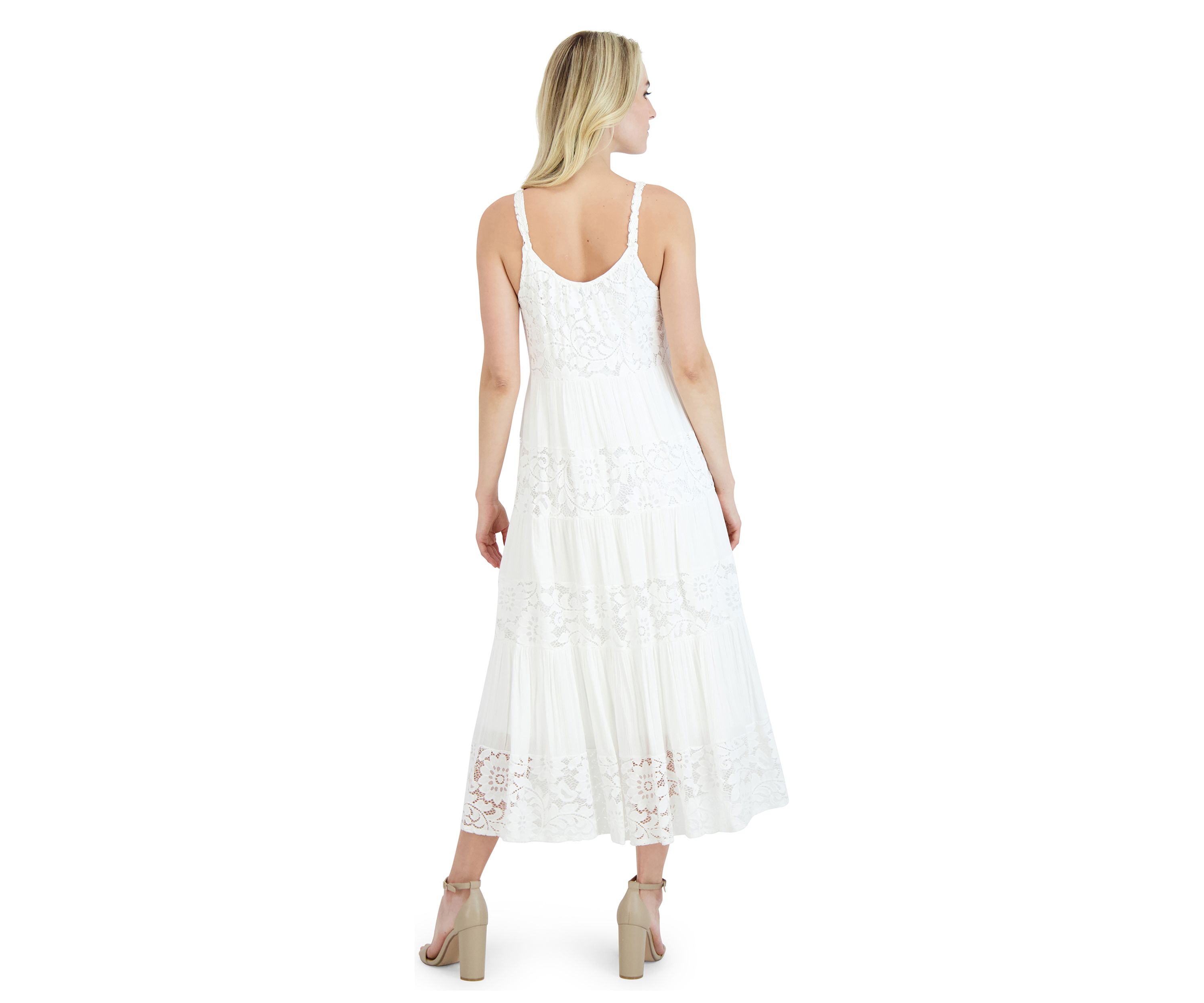 Womens Sleeveless Scoop Neck Maxi Dress