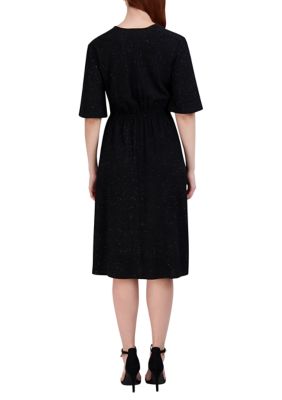 Women's Flutter Sleeve Midi Dress