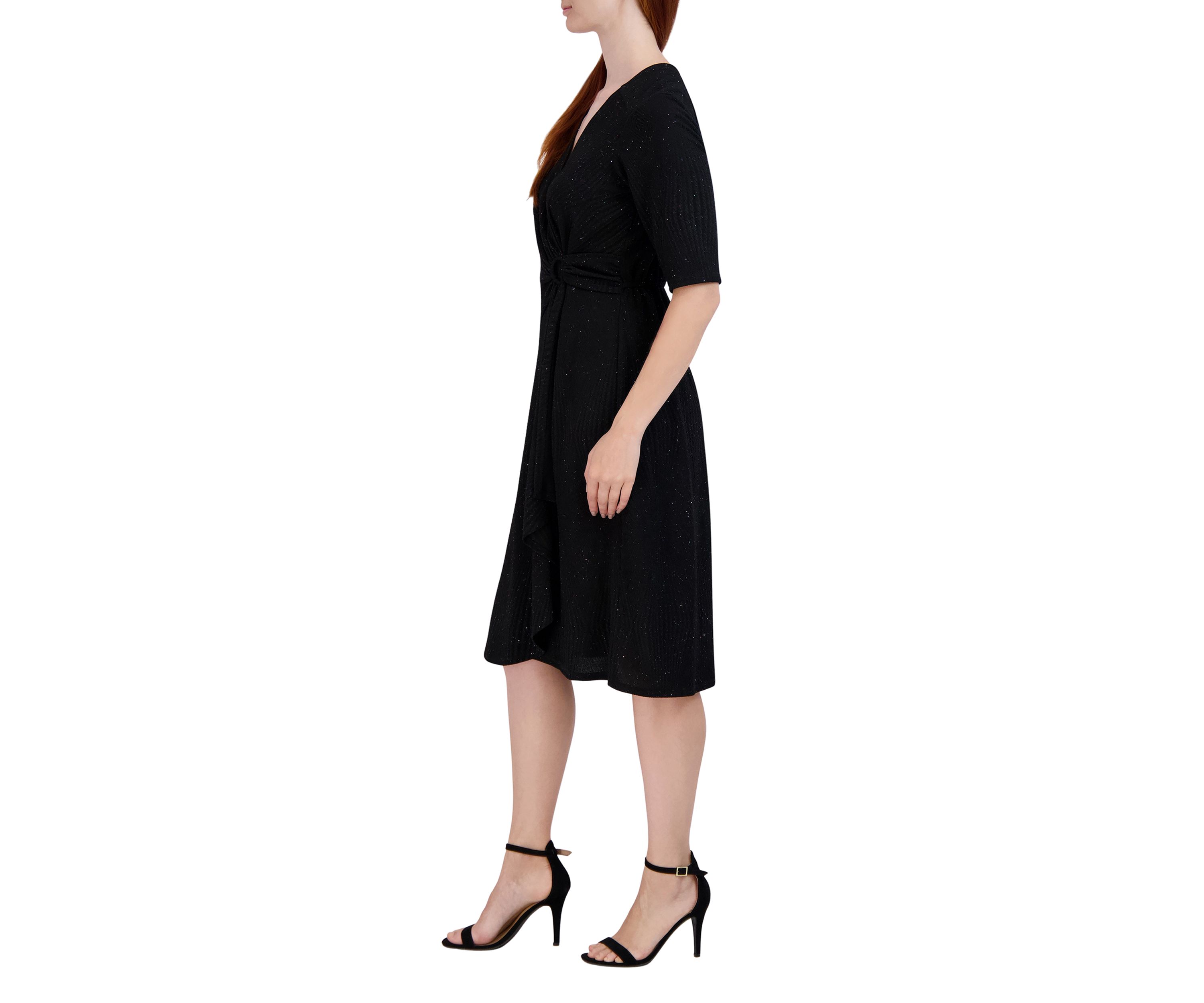 Womens Flutter Sleeve Midi Dress