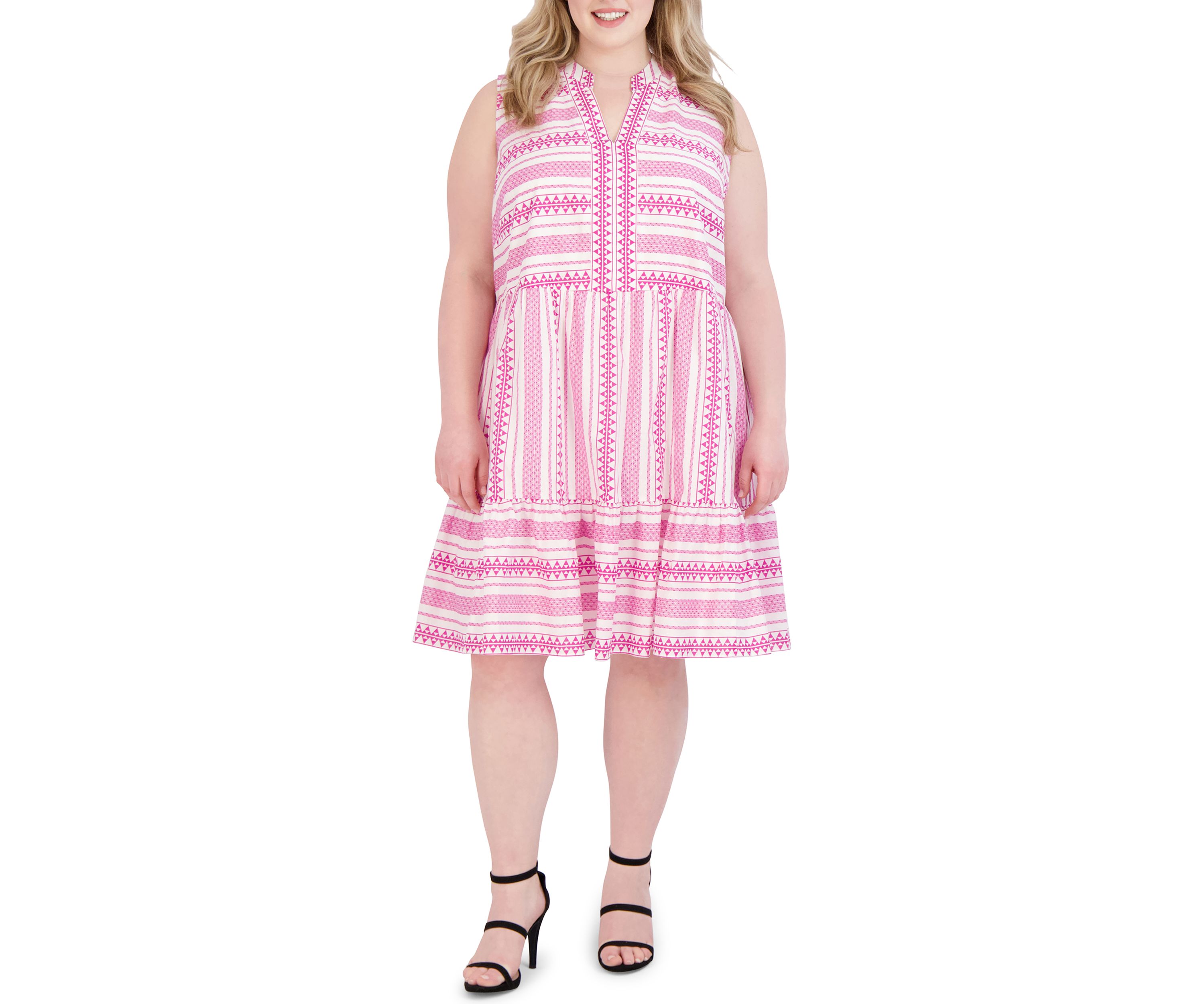 Plus Size Sleeveless Babydoll Dress 