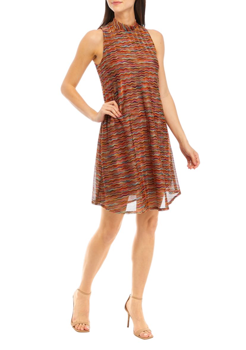 Womens Printed Chiffon Dress