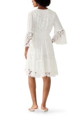 white-lace-sheath-dress" | belk