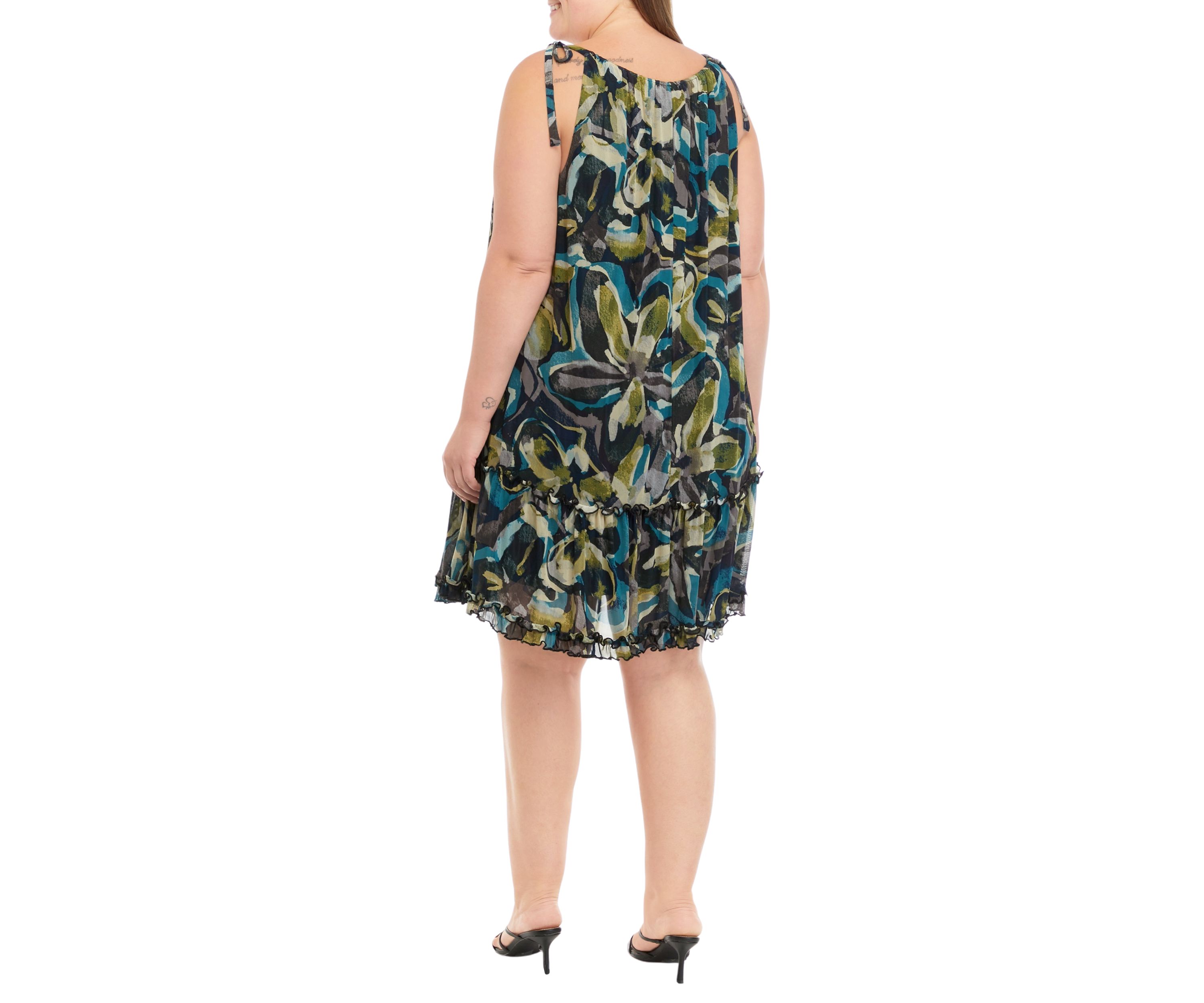 Plus Size Sleeveless Halter A-Line Dress